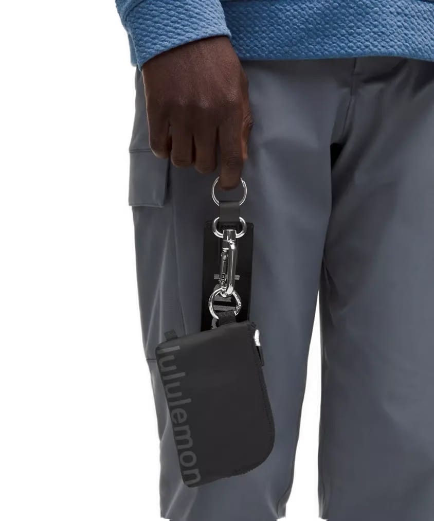Lululemon Clippable Card Pouch Black/Traverse Grey
