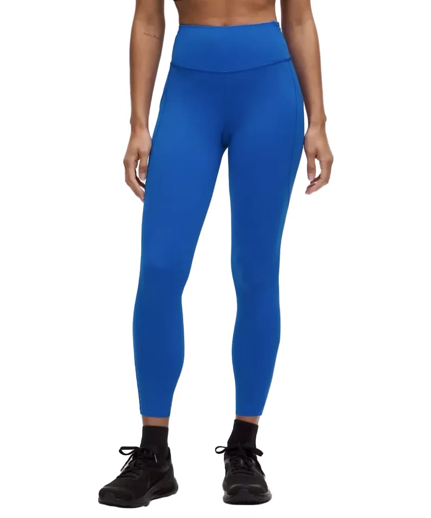 Lululemon Fast and Free High-Rise Tight 25” Pockets Updated Cerulean Blue