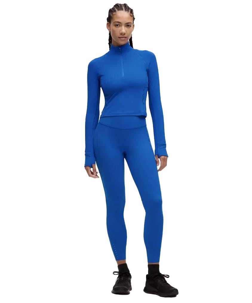 Lululemon Fast and Free High-Rise Tight 25” Pockets Updated Cerulean Blue