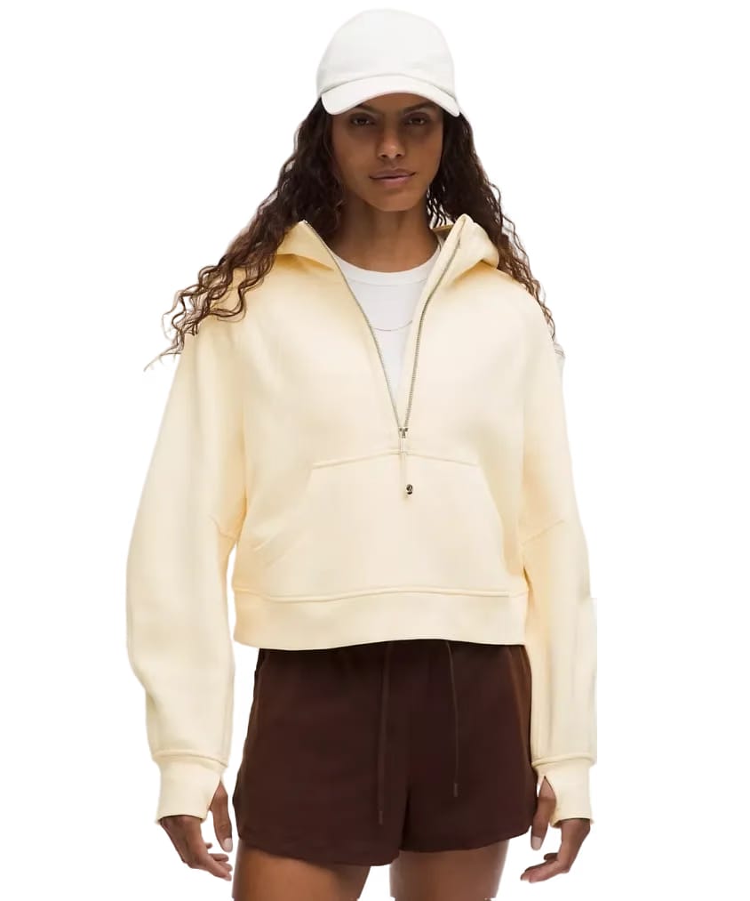 Lululemon Scuba Oversized Half-Zip Hoodie Butter Cream