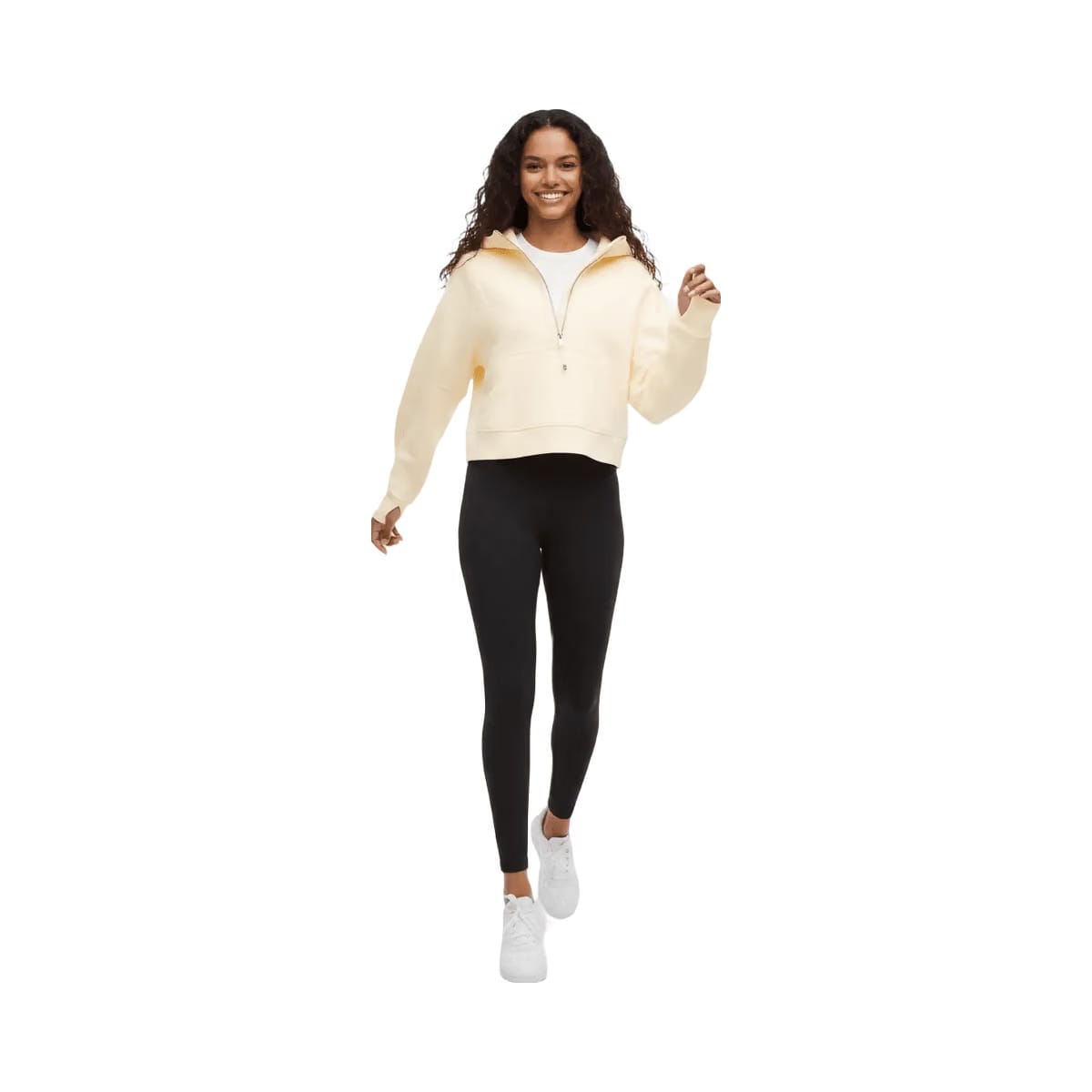 Lululemon Scuba Oversized Half-Zip Hoodie Butter Cream