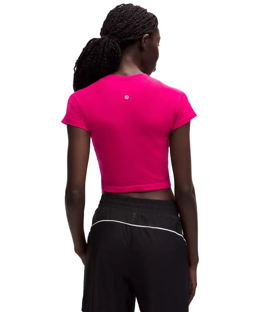 Lululemon Swiftly Tech Cropped Shorts-Sleeve Shirt 2.0 Passionate