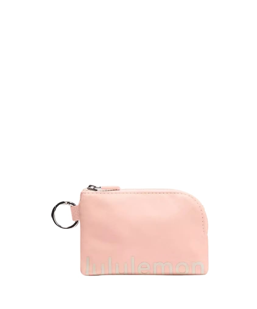 Lululemon Clippable Card Pouch Flush Pink/White Opal