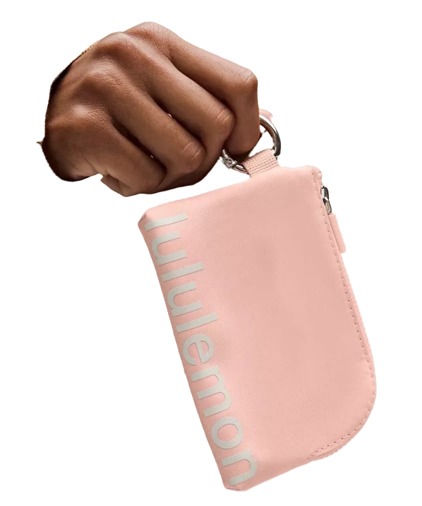 Lululemon Clippable Card Pouch Flush Pink/White Opal