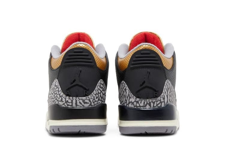 Wmns Air Jordan 3 Retro BlackFire RedMetallic GoldCement Grey