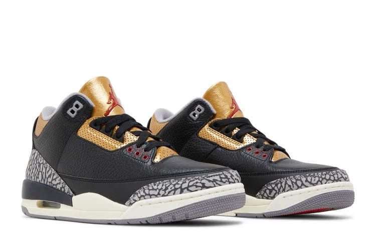 Wmns Air Jordan 3 Retro BlackFire RedMetallic GoldCement Grey