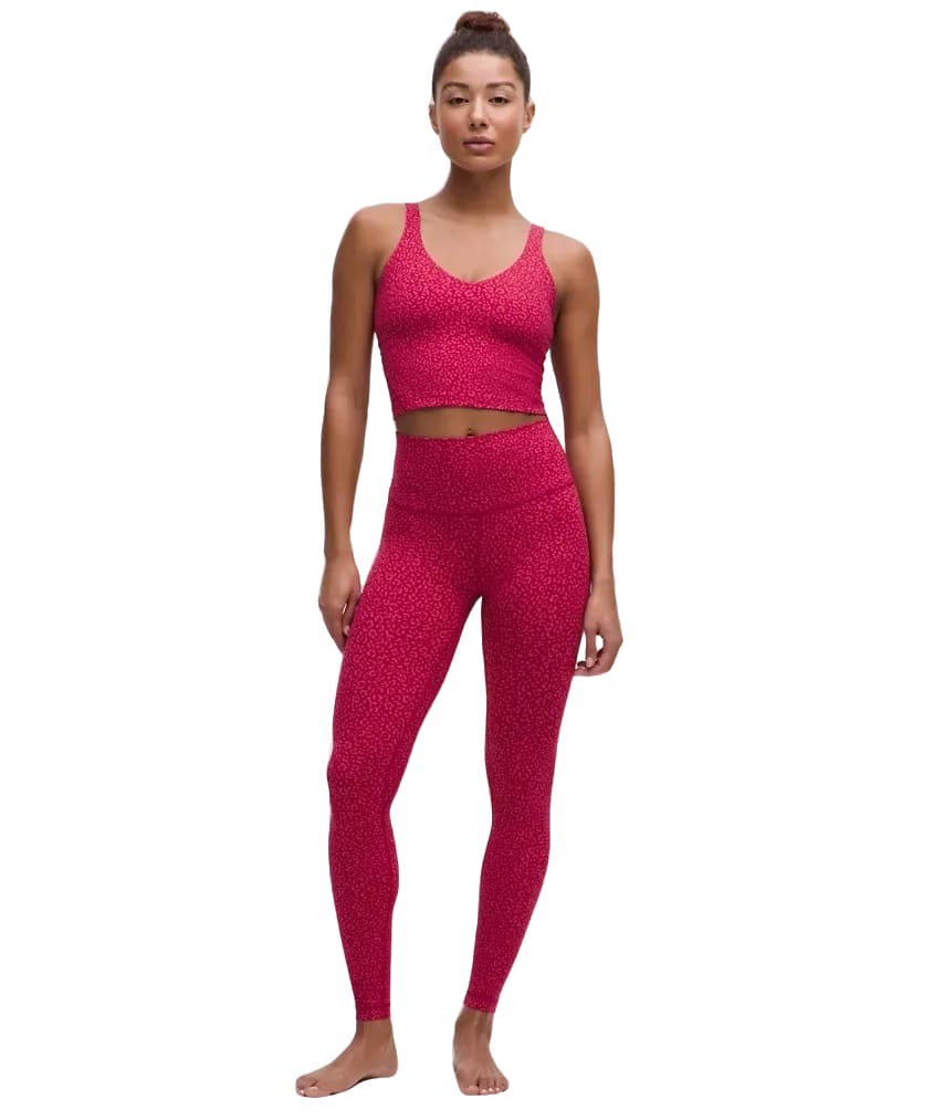 Lululemon Align High-Rise Pant 28" Leopard Daisy Desert Red Magenta Smoke