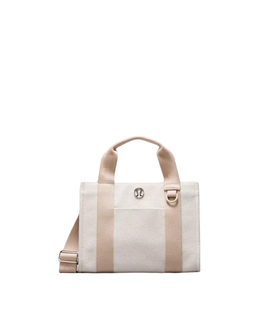 Lululemon Two-Tone Canvas Mini Tote Bag 4.5L Mojave Tan/Light Ivory