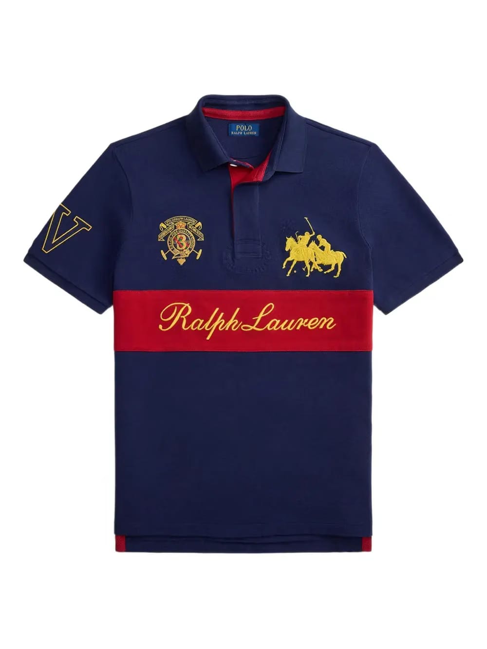 crest-embroidered polo shirt