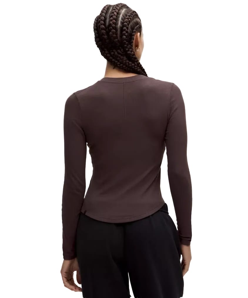 Lululemon Hold Tight Long-Sleeve Henley Sheer Oak
