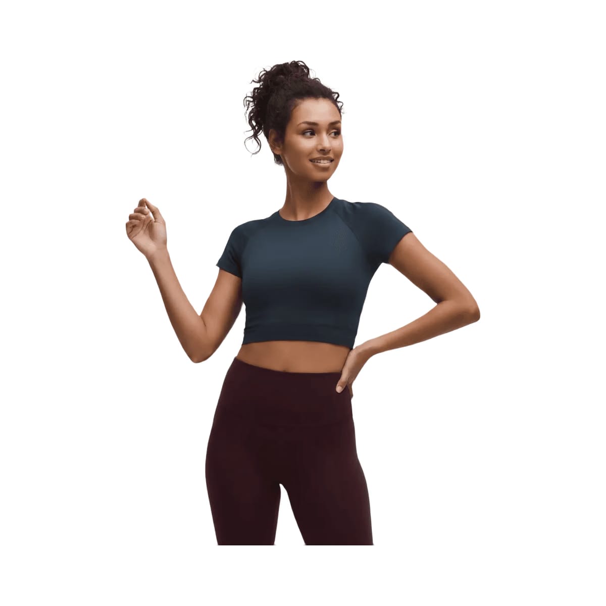 Lululemon Swiftly Tech Cropped Shorts-Sleeve Shirt 2.0 True Navy