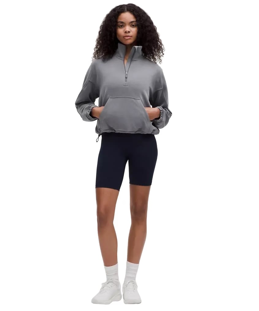 Lululemon Brushed Softstreme Half Zip Solar Grey
