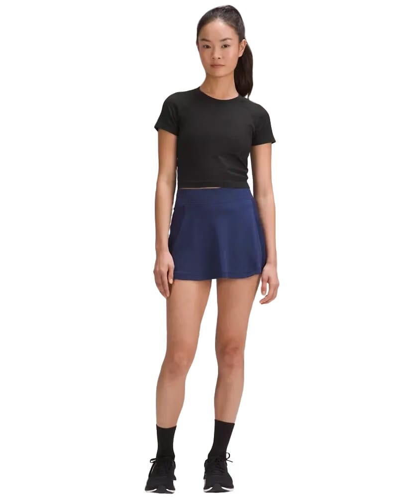 Lululemon Swiftly Tech Cropped Shorts-Sleeve Shirt 2.0 Black