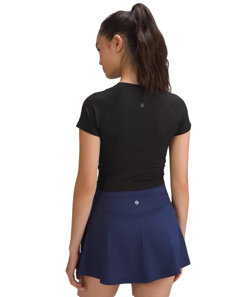 Lululemon Swiftly Tech Cropped Shorts-Sleeve Shirt 2.0 Black