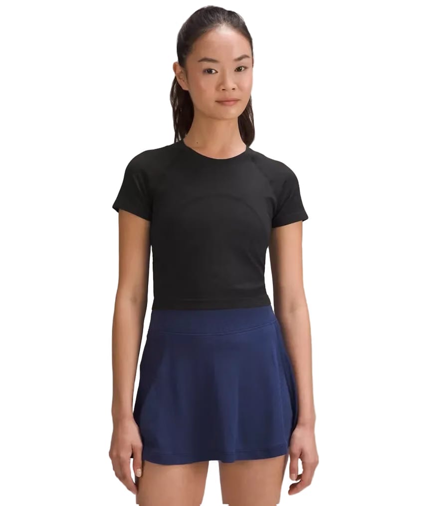 Lululemon Swiftly Tech Cropped Shorts-Sleeve Shirt 2.0 Black