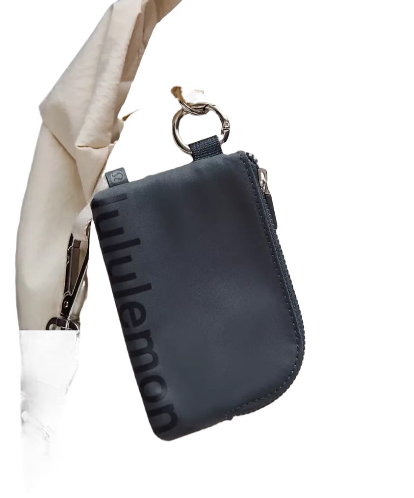 Lululemon Clippable Card Pouch Oil Grey/Black Night