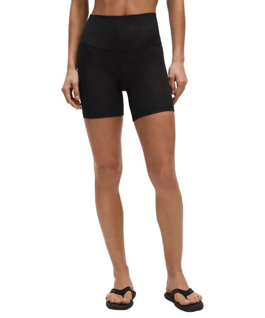 Lululemon Align™ High-Rise Shorts 6" Leopard Daisy Emboss Black