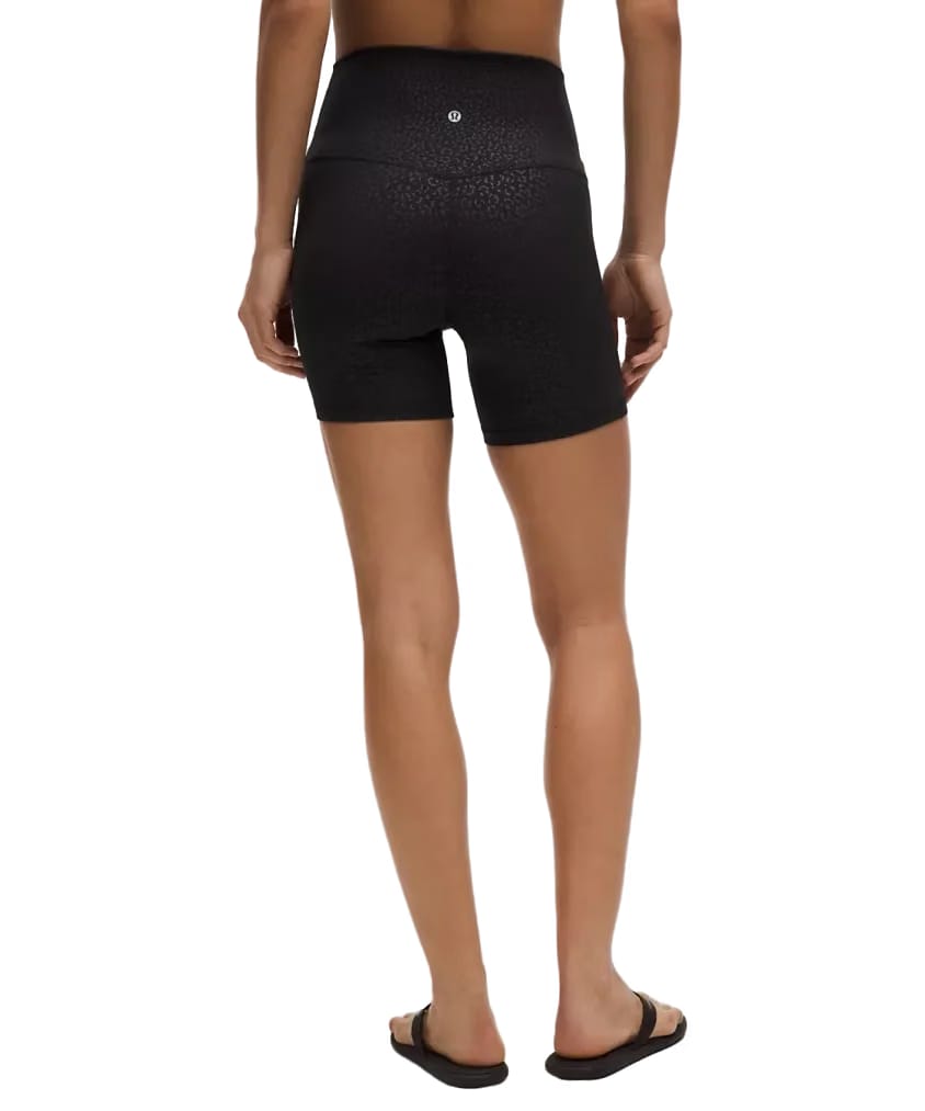 Lululemon Align™ High-Rise Shorts 6" Leopard Daisy Emboss Black