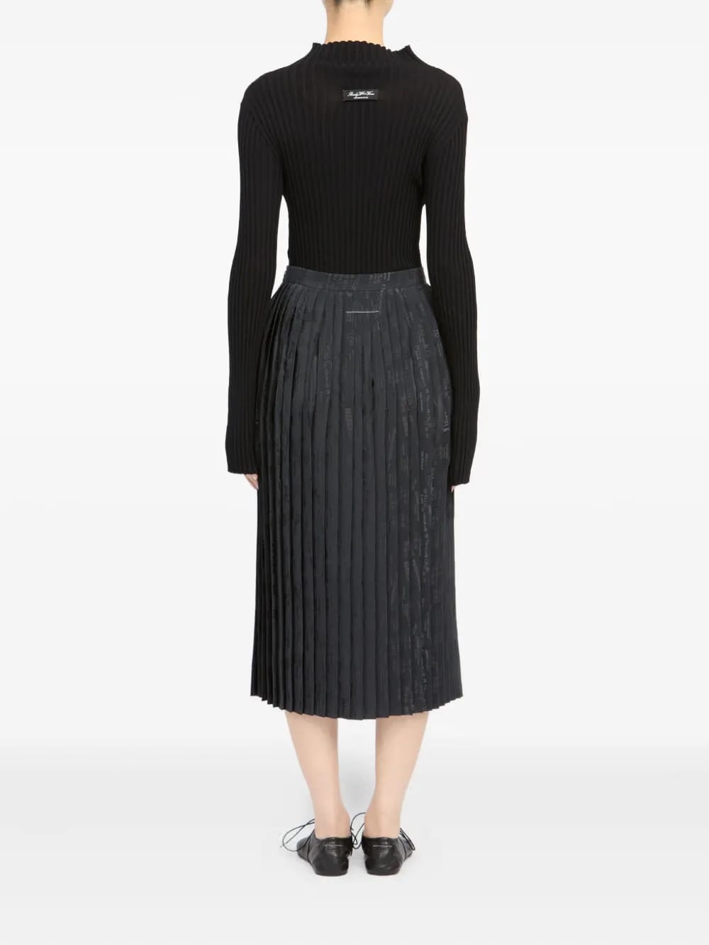 pleated print skirt
