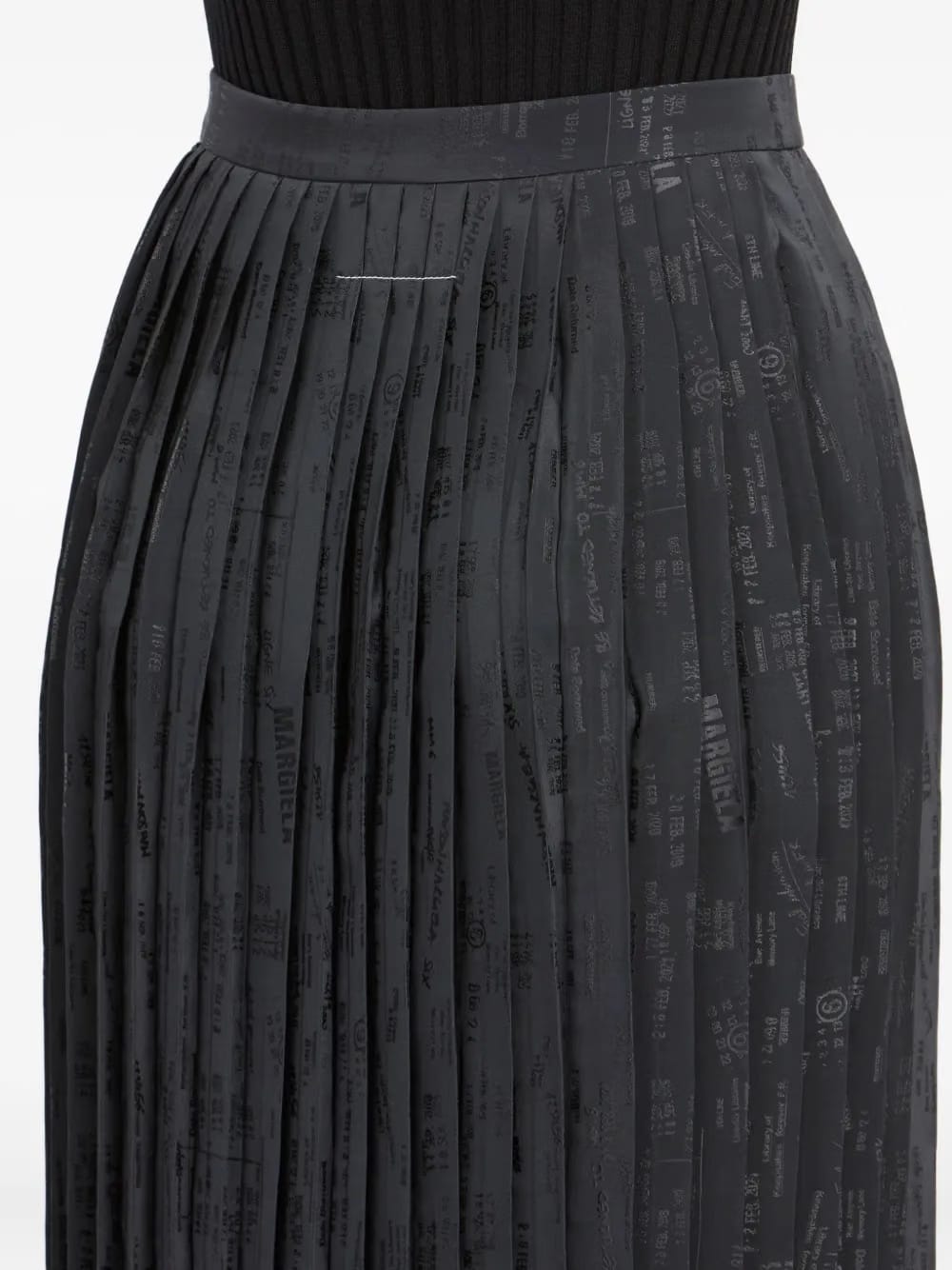 pleated print skirt