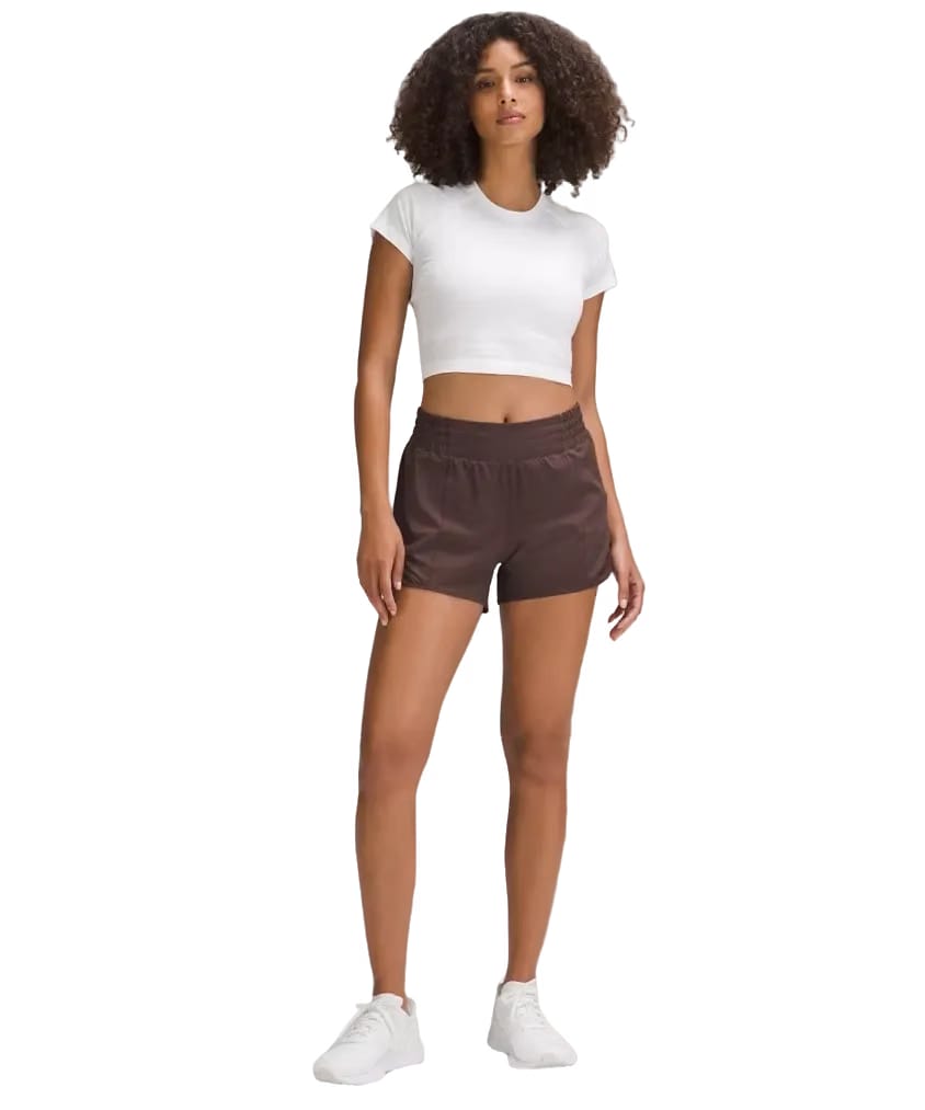 Lululemon Swiftly Tech Cropped Shorts-Sleeve Shirt 2.0 White