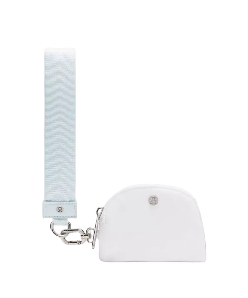 Lululemon Dual Pouch Wristlet Mint Breeze/White