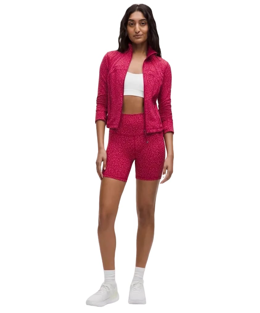 Lululemon Define Cropped Jacket Nulu Leopard Daisy Emboss Black Leopard Daisy Emboss Black