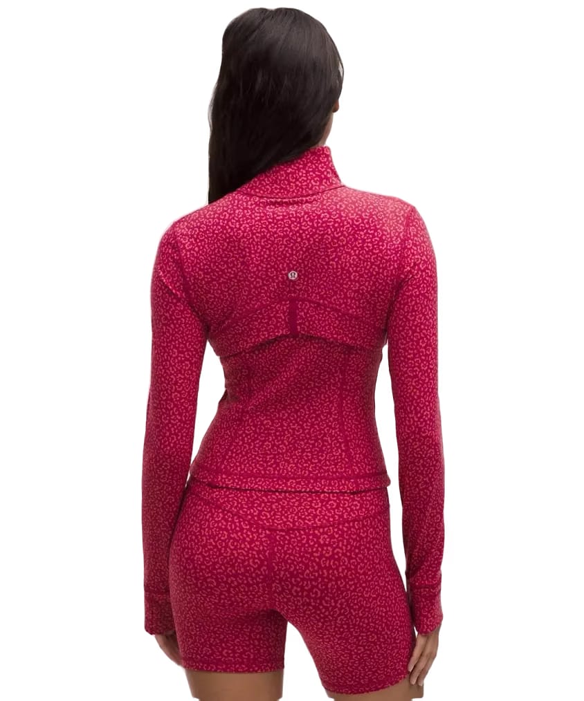 Lululemon Define Cropped Jacket Nulu Leopard Daisy Emboss Black Leopard Daisy Emboss Black