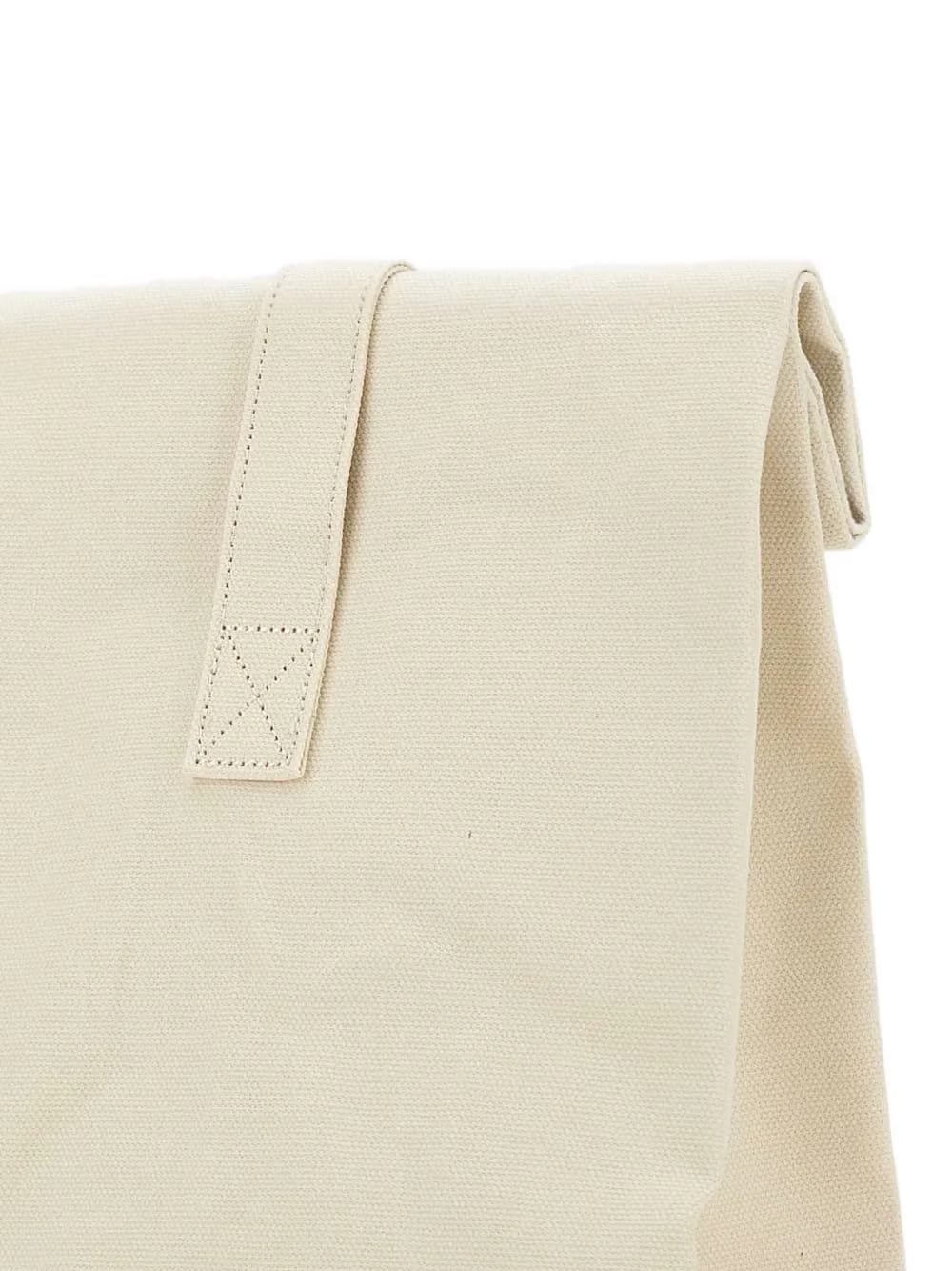 roll-top logo patch tote bag