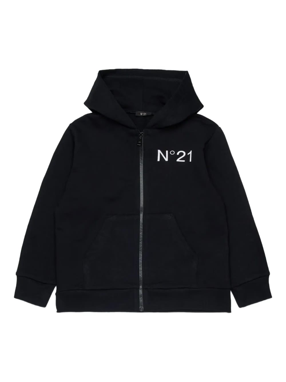 zipped cotton Hoodie