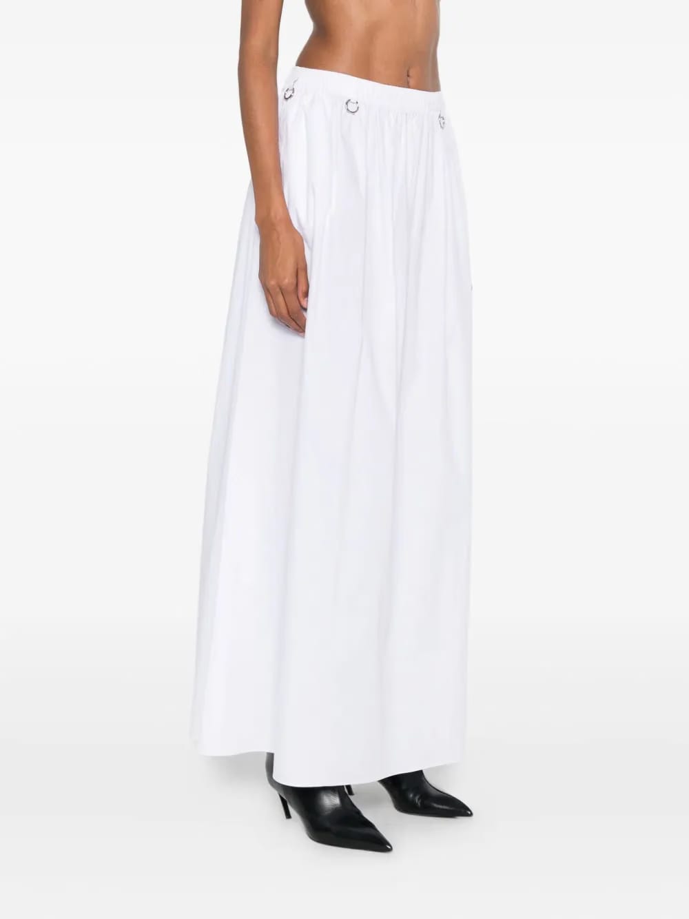 ring-detail A-line skirt