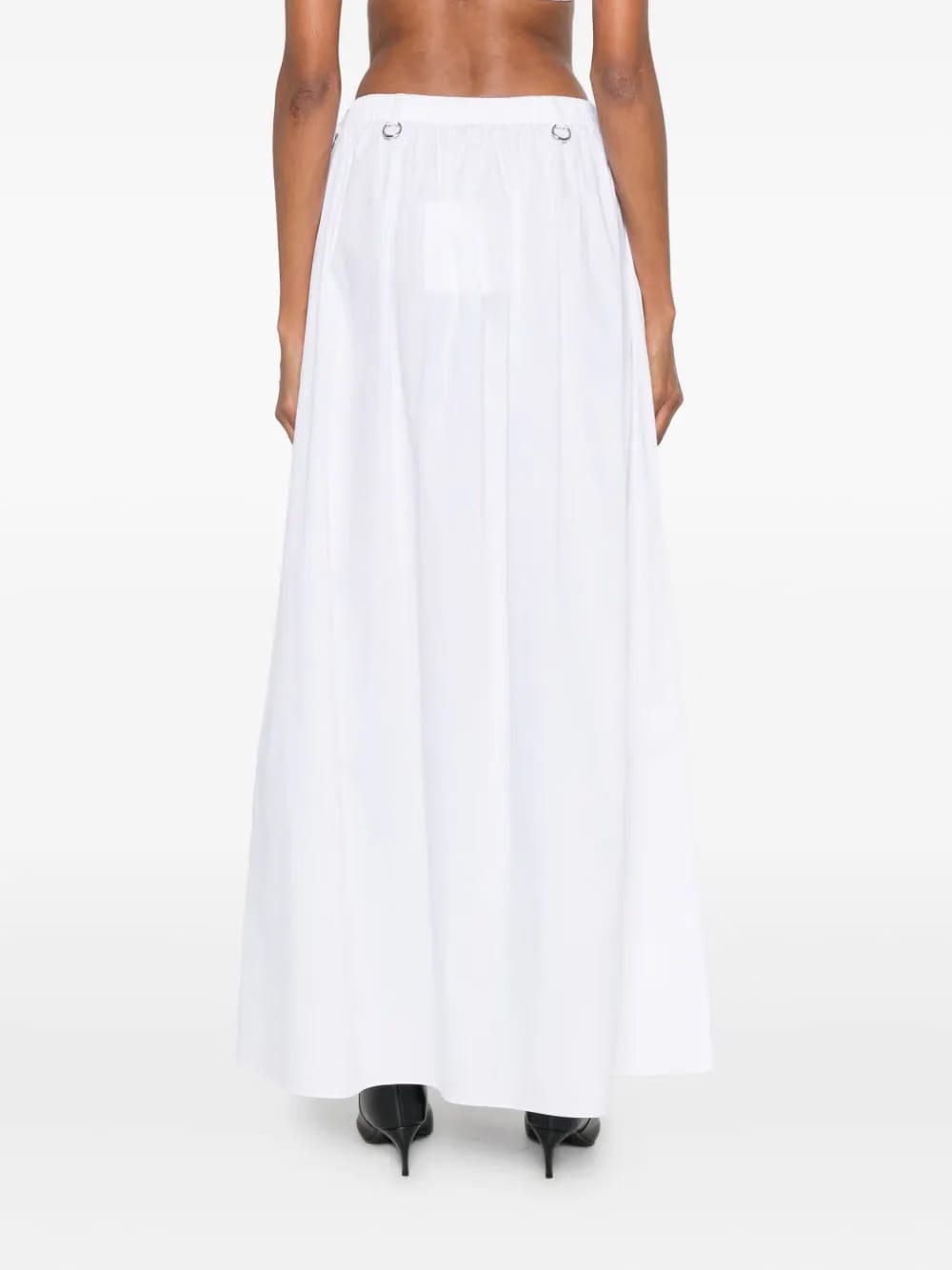 ring-detail A-line skirt