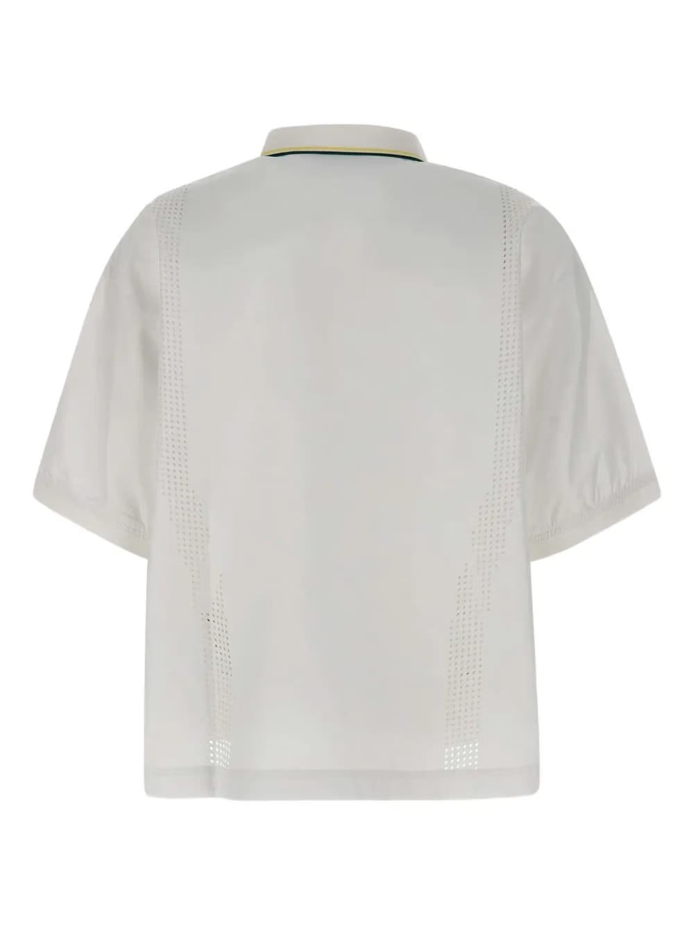 perforated short-sleeve polo shirt