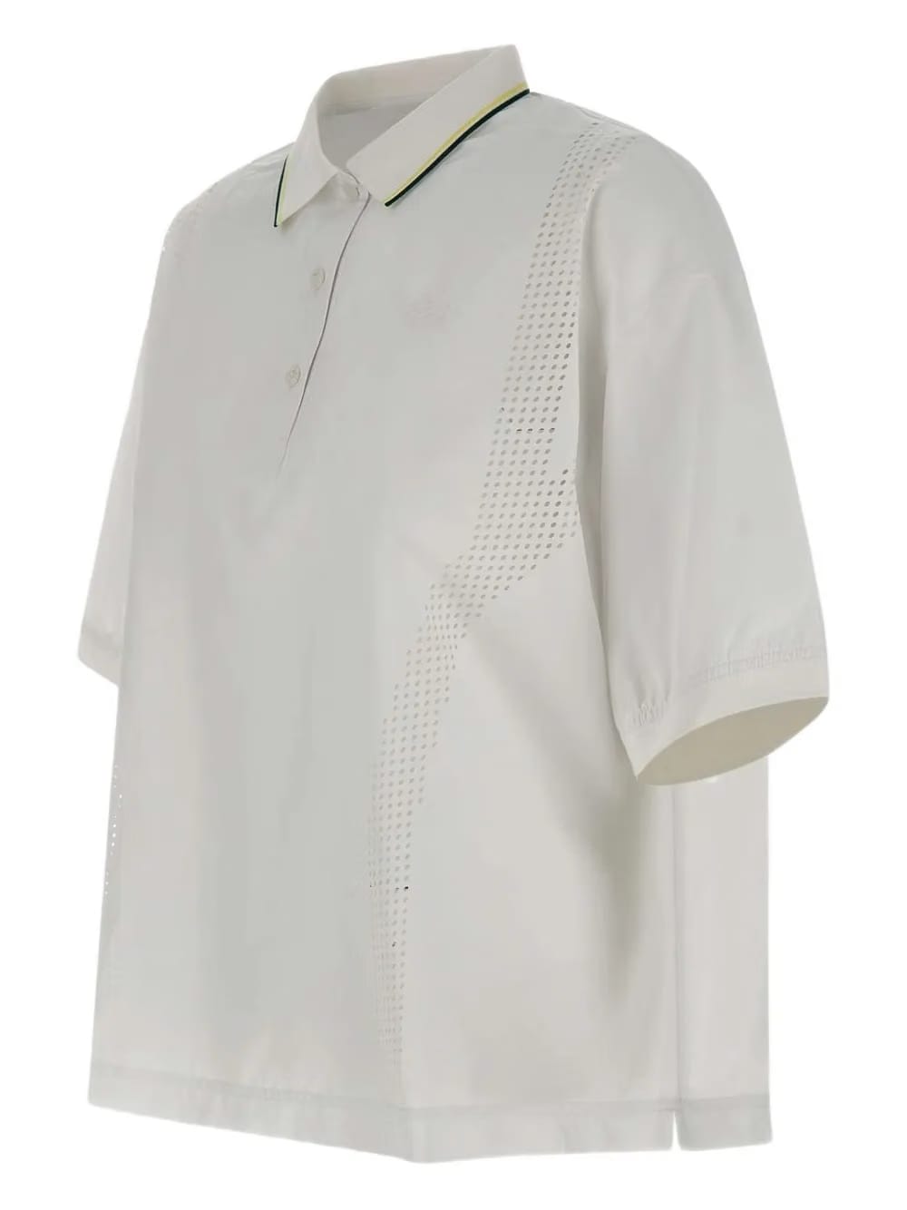 perforated short-sleeve polo shirt