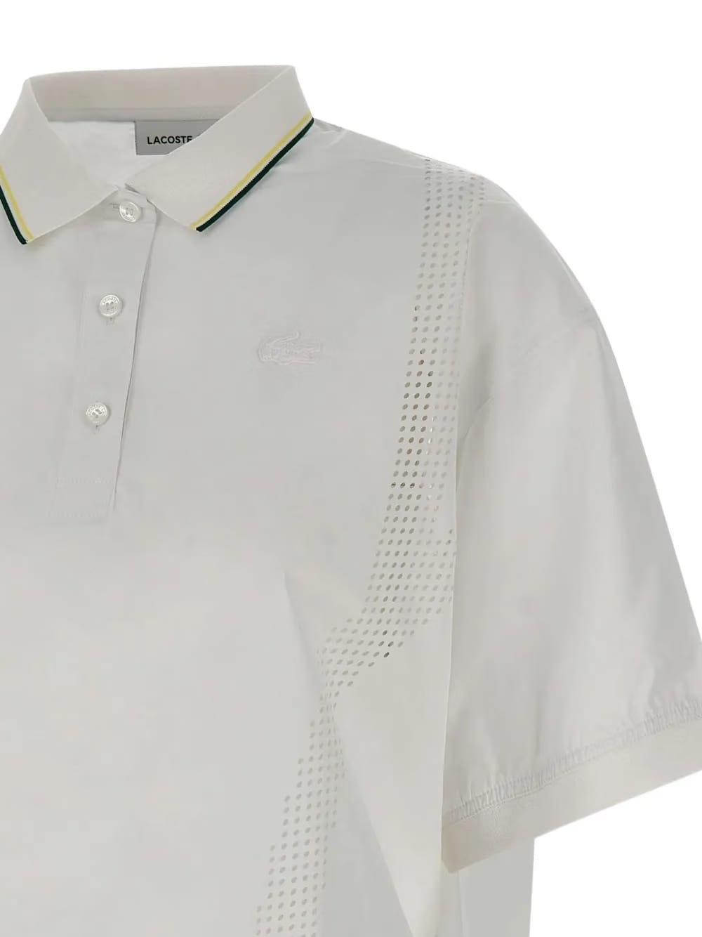 perforated short-sleeve polo shirt