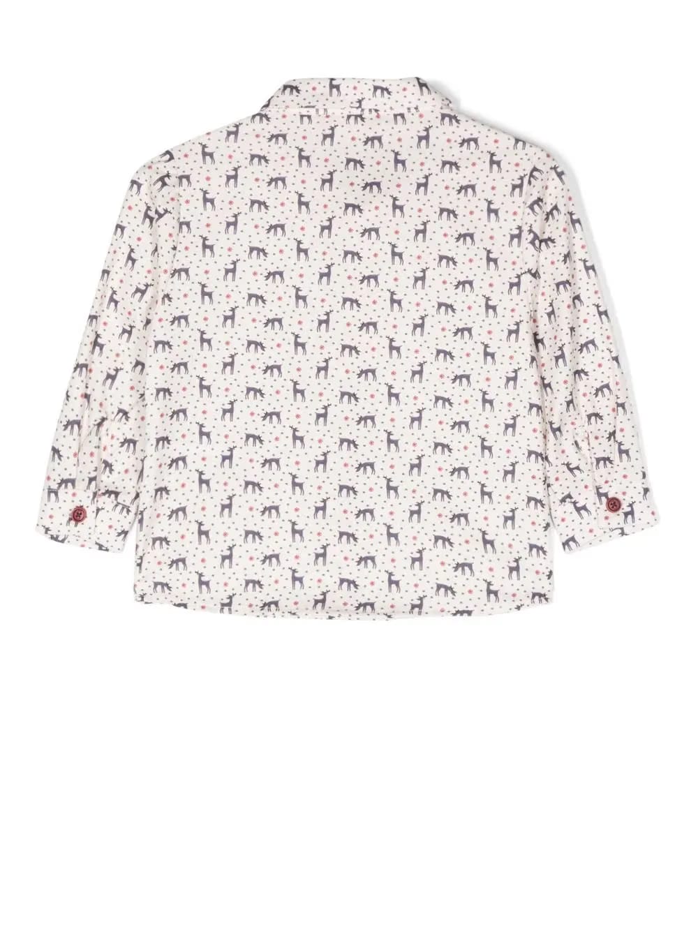 graphic-print long-sleeve shirt