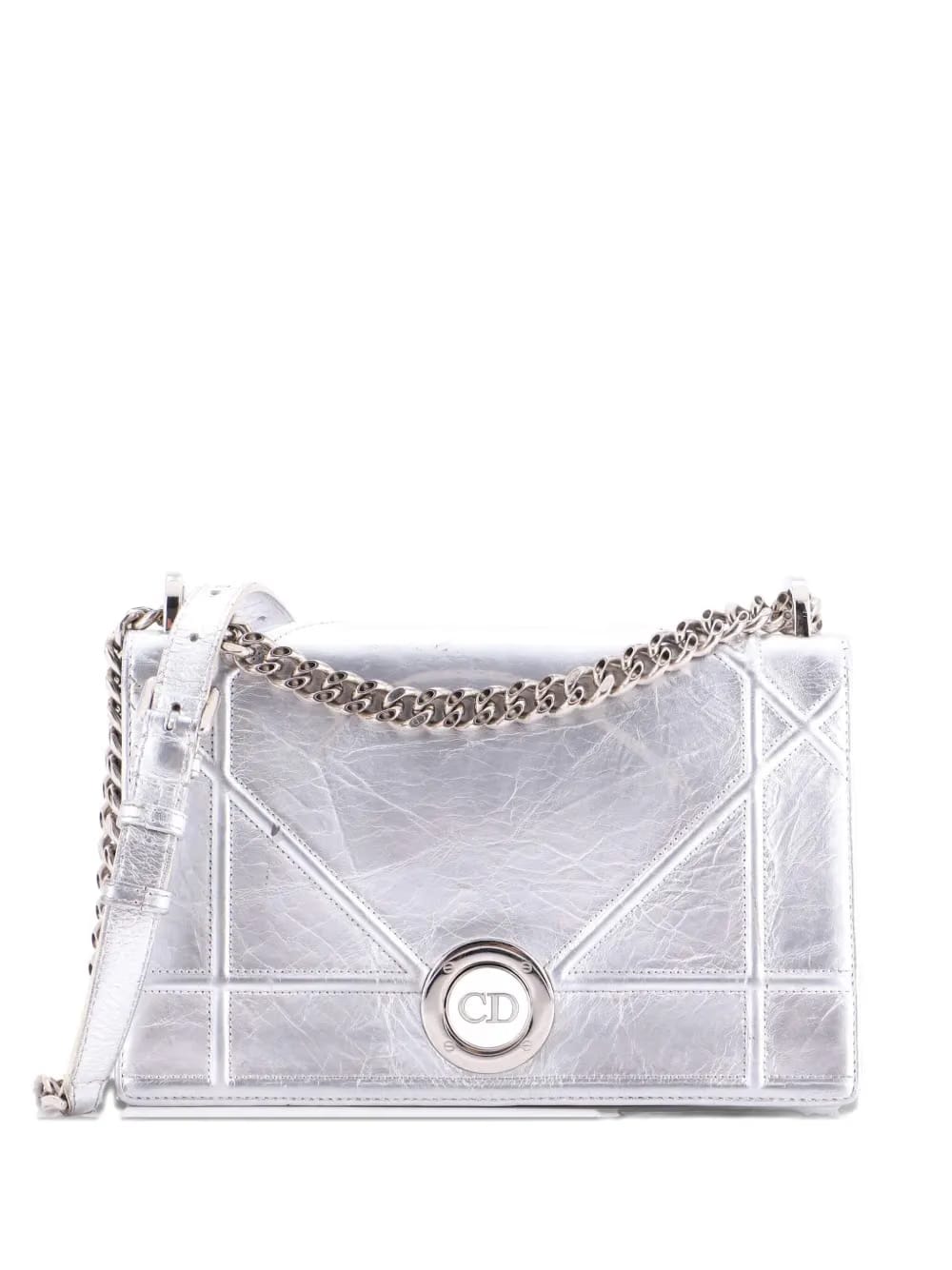 Diorama Clasp Flap Bag Crinkled Lambskin Medium crossbody bag
