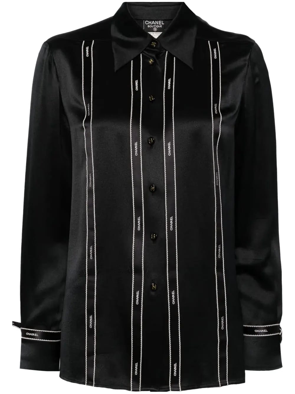 1994 logo-print silk shirt