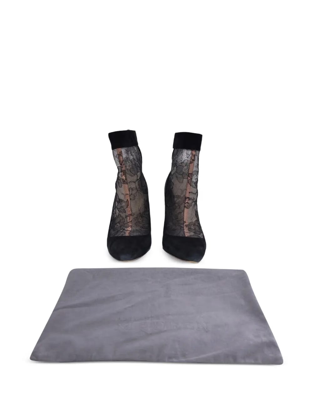 lace pattern stiletto ankle boots