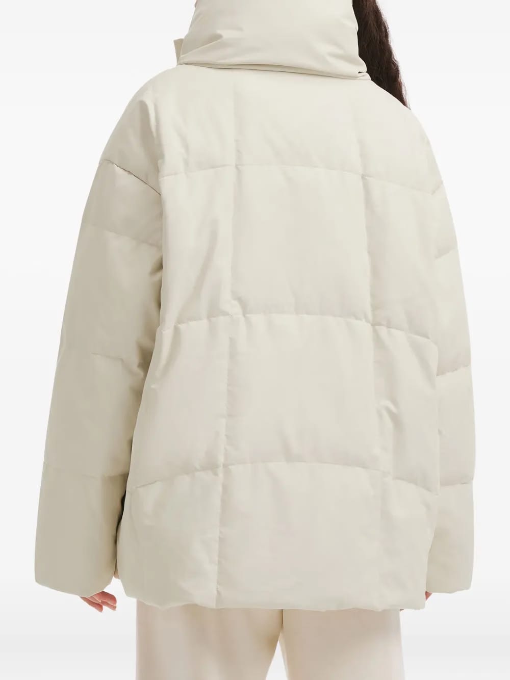quilted funnel-neck jacket