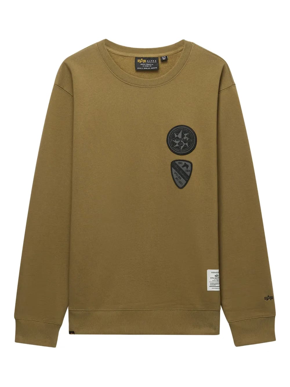 patch-pocket crew-neck sweatshirt