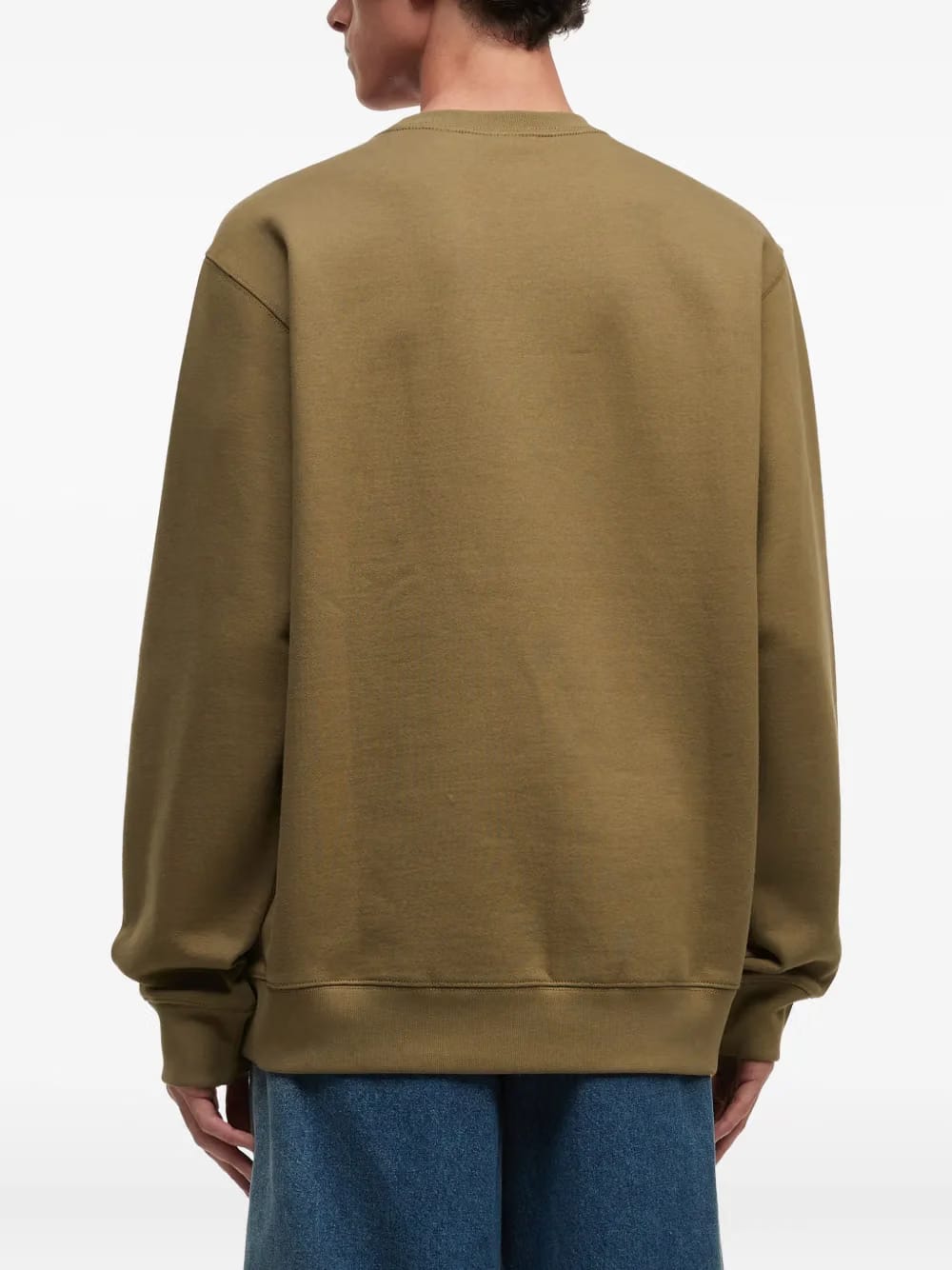patch-pocket crew-neck sweatshirt