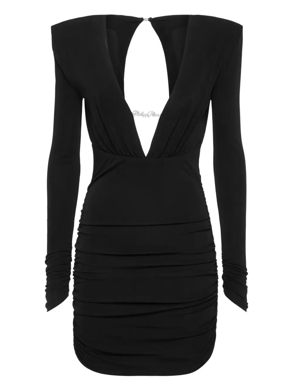 plunging V-neck mini dress