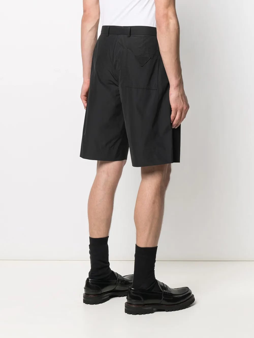 triangle patch logo shorts