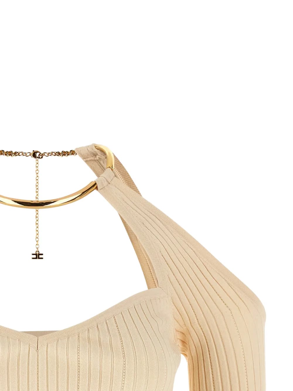 necklace cut-out sweater