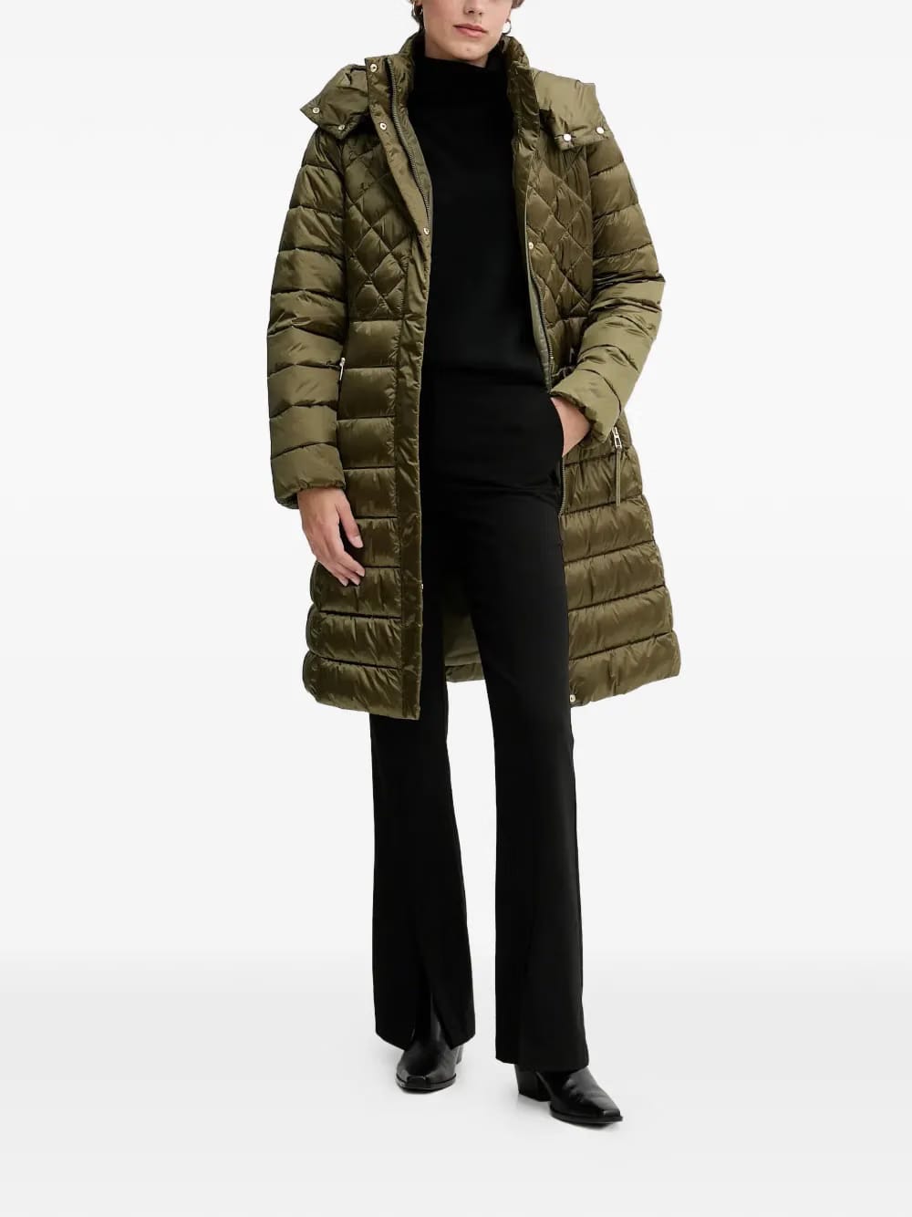 Constance quilted-design coat