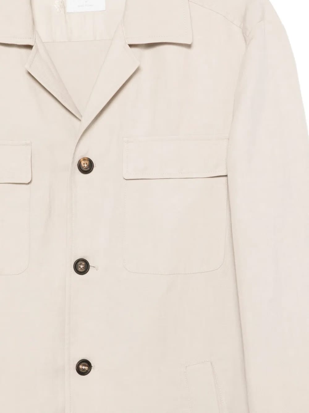 buttoned chest-pocket overshirt