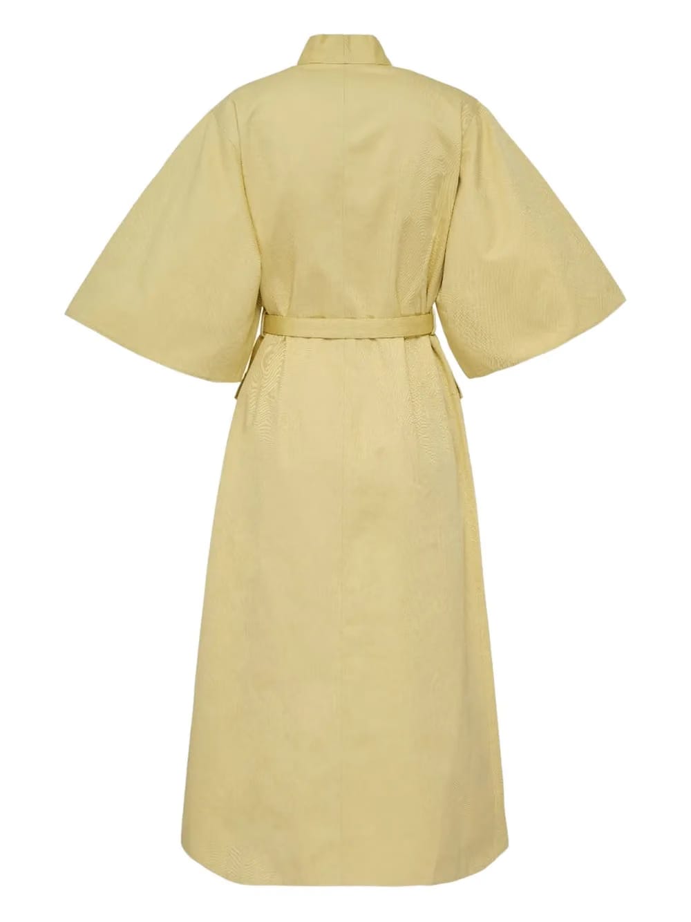Ilardi belted puff-sleeve midi dress
