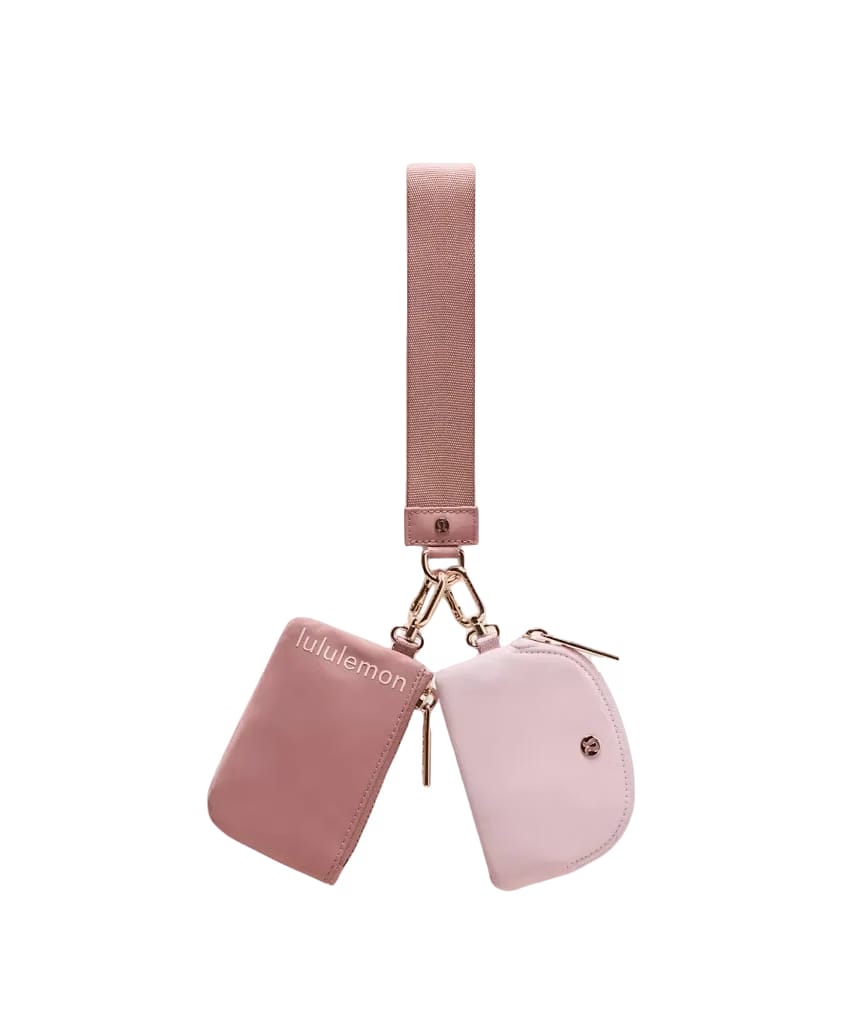 Lululemon Dual Pouch Wristlet Spiced Chai/Pink Haze
