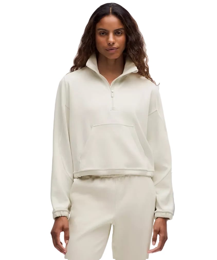 Lululemon Brushed Softstreme Half Zip Bone